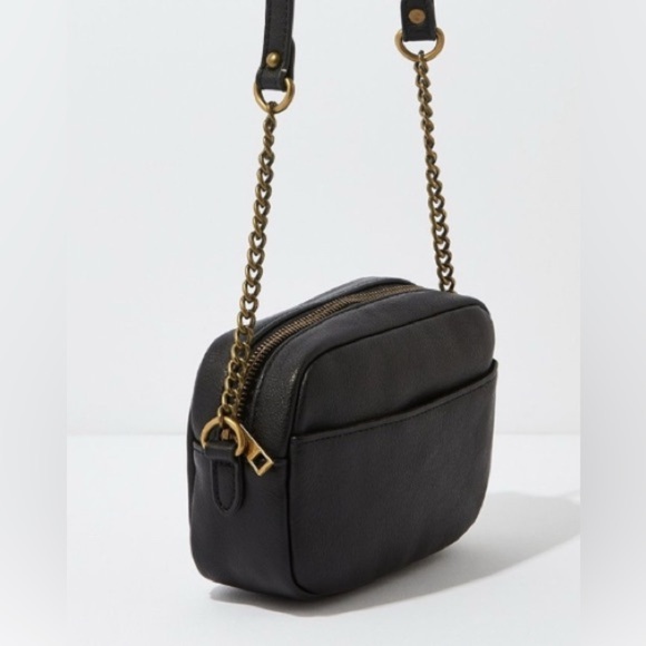 American Eagle “August” Crossbody Purse/Bag Faux Leather Adjustable Strap BLACK - Picture 4 of 5
